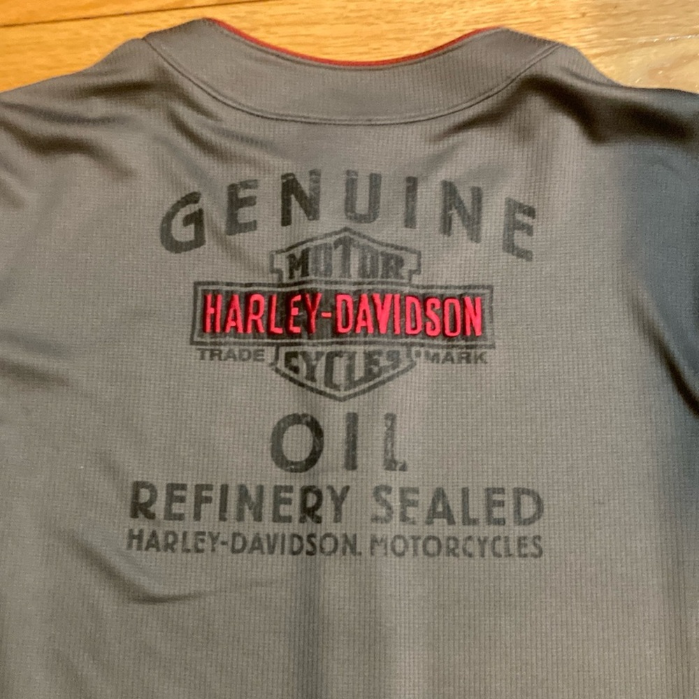 Harley Davidson button up polyester shirt size large